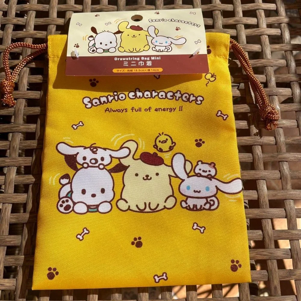 Sanrio Yellow Small Drawstring Bag